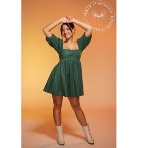 Kenzie + Francesca’s Green Smocked dress